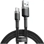 Baseus Cafule 3A 3.0m USB-A - USB-C įkrovimo ir duomenų kabelis, pilkas / juodas