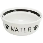 TRIXIE &bdquo;Water" dubenėlis, keramika, 0.25 l/13 cm, baltas/juodas