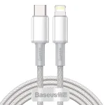 Baseus USB-C &ndash; Lightning laidas 20W PD 2m &ndash; Baltas