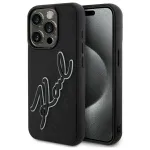 Karl Lagerfeld KLHCP15X3DRKSDLK Hardcase 3D Rubber Signature for iPhone 15 Pro Max 6.7" / black