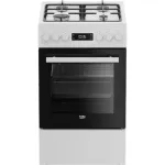 BEKO Cooker | FSM51339DWDS | Hob type Gas | Oven type Electric | White | Width 50 cm | Depth 60 cm | Grilling | LED | Energy efficiency class A | 60 L