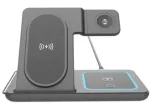 Gembird 3-in-1 foldable wireless charger stand | TA-WPC31A-01-BK