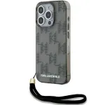 Karl Lagerfeld KLHCP15XHKDPNSK iPhone 15 Pro Max 6.7" black hardcase IML Mono KL Pattern & Cor