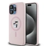 Karl Lagerfeld KLHMP15XSCMKCRHP Silicone Karl & Choupette Hardcase for iPhone 15 Pro Max 6.7" / pink
