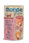 Monge Natural kons. pa&scaron;aras suaugusioms katėms tuno ir vi&scaron;tienos kąsneliai su krevetėmis želėje 80g