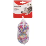 CAMON katėms 2 siūlų kamuoliukai su varpeliu 6cm