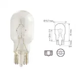 Lemputė PHILIPS 16W 12V W2,1X9,5d W16W