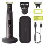 Philips | Hair trimmer, Face and Body | QP6652/61 OneBlade Pro 360 | Cordless | Wet & Dry | Number of length steps 20 | Grey/Black