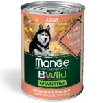 Monge Bwild adult konservuotas pa&scaron;aras su la&scaron;i&scaron;a, moliūgais ir cukinijomis 400g