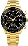 Giewont Chronograph Sapphire Men's Watch / gold/black