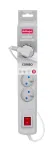 Activejet grey power strip with cord ACJ COMBO 5G/3M/BEZP. AUT/S