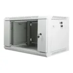 Lanberg | Rack cabinet 19" wall-mount 6U/600x450 (flat pack) with glass door | WF01-6406-10S | Grey