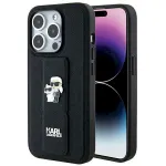 Karl Lagerfeld KLHCP14LGSAKCPK Gripstand Saffiano Karl&Choup Hardcase for iPhone 14 Pro 6.1" / black