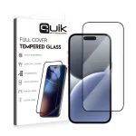 Quik Accessories Full Cover Tempered Glass for Apple iPhone 16 Plus