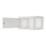 Lanberg | Rack cabinet 19" wall-mount 6U/600x450 for self-assembly with metal door (flat pack) | WF01-6406-00S | Grey