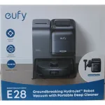 SALE OUT. Anker Eufy Robot Vacuum Cleaner Omni E28, Black | Anker Eufy Robot Vacuum Cleaner | Omni E28 | Wet&Dry | Dust capacity 3 L | 20000 Pa | Black | DAMAGED PACKAGING, MISSING INNER PACKAGING (BAGS). ITEM IS USED, DIRTY, WET AND SCRATCHED. NOT F ...