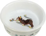 Trixie Dubenėlis, katė su pele, keramika, 0.2 l, &oslash; 12 cm, baltas