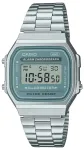 CASIO VINTAGE A168WA-3AYES Men's Watch / silver/green