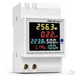 Qoltec Single-phase 6-in-1 meter | DIN rail-mounted energy consumption meter | 230V | 100A | LCD | CT | 3P
