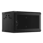 Lanberg | Rack cabinet 19" wall-mount 6U/600x450 with perforated door (flat pack) | WF01-6406-23B | Black