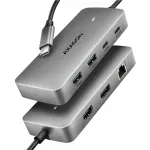 AXAGON USB-C 10Gbps DUAL 4K DISPLAY 7in1 hub | HMC-CUB83X2