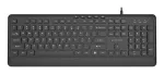 Gembird KB-MCH-05 Slim Multimedia Wired Keyboard USB-A + USB-C / black