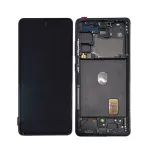 Ekranas Samsung G780 S20 FE su lietimui jautriu stikliuku ir rėmeliu Cloud Navy OLED (real size)