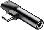 Baseus CATL41-01 USB-C to 3.5mm Jack + USB-C for Charging adapteris