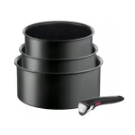 TEFAL Pot Set, 4 pcs | L7649453 Ingenio Ultimate | Aluminum | Black