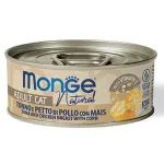 M07238 Monge Natural - Wet Cat Cans Tuna & chicken with corn 80 g