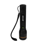 Rankinis žibintuvėlis 1000lm, 10W, įkraunamas USB-C, juodas, ARCAS