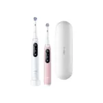 Oral-B iO6 DuoPack Electric Toothbrush, White + Pink, Travel case