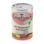 Landfleisch konservai &scaron;unims, jaučių &scaron;irdys+makaronai, 400g