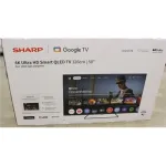 SALE OUT. Sharp 50HP6265E 50" (126cm) QLED 4K Ultra HD Google TV, Dolby Vision, Dolby Atmos, Central Stand | Sharp 50HP6265E | 50 | Smart TV | Google TV | UHD | Black | DAMAGED PACKAGING