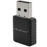 Qoltec Wireless Ultra fast DUAL mini WiFi adapter 2 x 2dBi | Standard AC | USB 3.0 | 1300Mbps