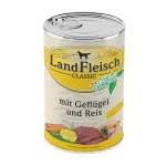 Landfleisch konservai &scaron;unims, pauk&scaron;tiena+ryžiai, 400g