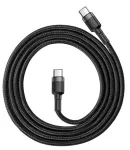 Baseus Cafule kabelis USB-C PD 2.0 QC 3.0 60W 1m - Juodas / Pilkas