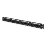 Digitus | Patch Panel | DN-91524U | 48.2 x 4.4 x 10.9 cm | Category: CAT 5e; Ports: 24 x RJ45; Retention strength: 7.7 kg; Insertion force: 30N max | Black