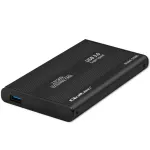 Qoltec Aluminium External Hard Drive Case HDD SSD 2.5'' SATA3 | USB 3.0 | Black