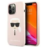 Karl Lagerfeld KLHCP13LSLKHLP Hardcase Silicone Karl`s for iPhone 13 Pro / 13 6,1" / light pink