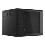 LANBERG WF01-6609-10B sieninis stovas 19 colių i&scaron;montuojamas plok&scaron;čias paketas 9U/600x600mm juodas