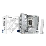 Gigabyte B860I AORUS PRO ICE | Processor family Intel | Processor socket LGA1851 | DDR5 | Supported hard disk drive interfaces SATA, M.2 | Number of SATA connectors 2
