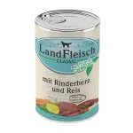 Landfleisch konservai &scaron;unims, jaučių &scaron;irdys+ryžiai, 400g
