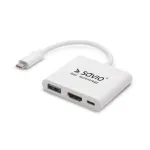 Savio Multimedia Adapter Type-C to HDMI (4K @ 30Hz, 1080P @ 60Hz) + USB 3.0