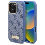 Guess GUHMP16LU4GPRB Hardcase 4G Logo Plate MagSafe for iPhone 16 Pro 6.3" / blue