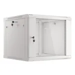 Lanberg | Rack cabinet 19" wall-mount 9U/600x600 (flat pack) with glass door | WF01-6609-10S | Grey