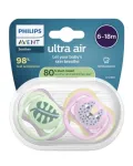 Philips Avent Ultra Air Baby Pacifier For Girls 6-18m 2pcs