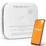 Qoltec Certified wireless smoke detector with battery | Tuya | Wi-fi | sensor service life 10 years | alarm 85dB | LED