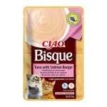 CIAO Bisque tir&scaron;ta sriuba katėms su tunu ir la&scaron;i&scaron;a, 40g