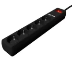 EnerGenie | Extension Cord with USB Charger, 5 outlets, 1.5 m, Black | SPG5-U2-5-02